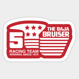 1974 - Baja Bruiser (Original - White on Red) Sticker